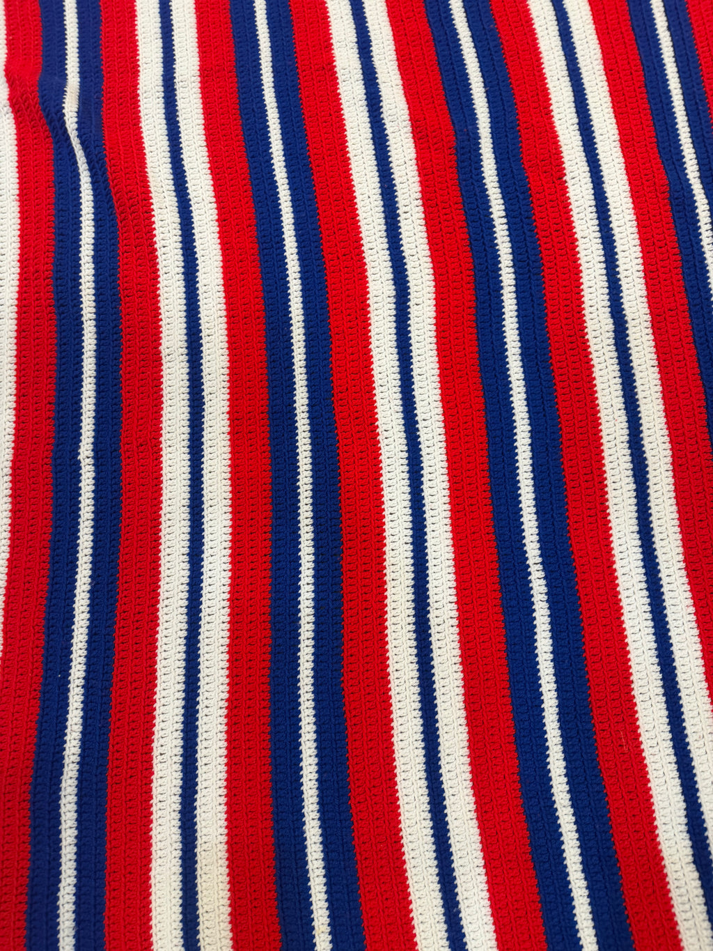 Red white and blue Afghan