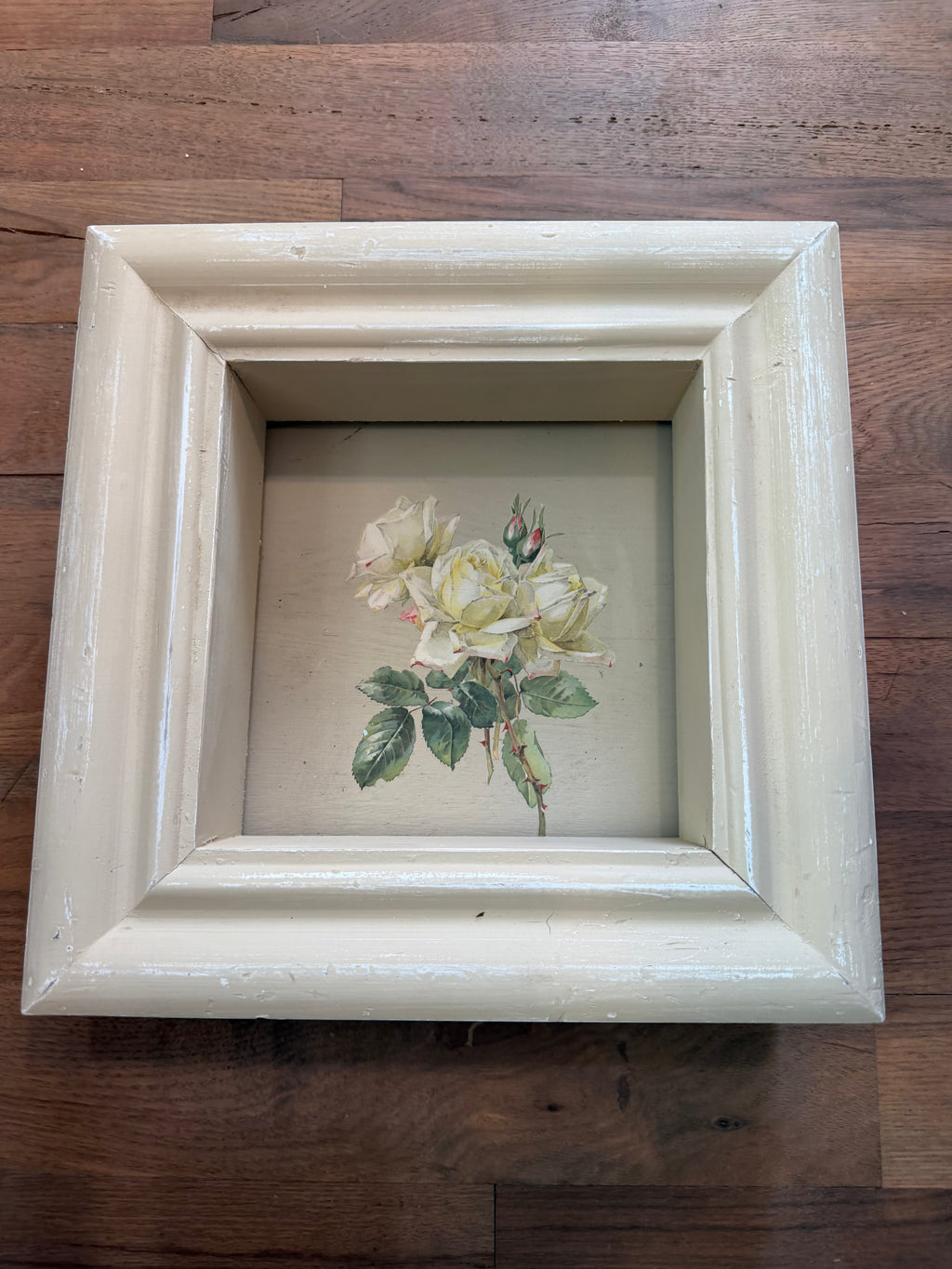 Hand Painted Wood shadow box 12”