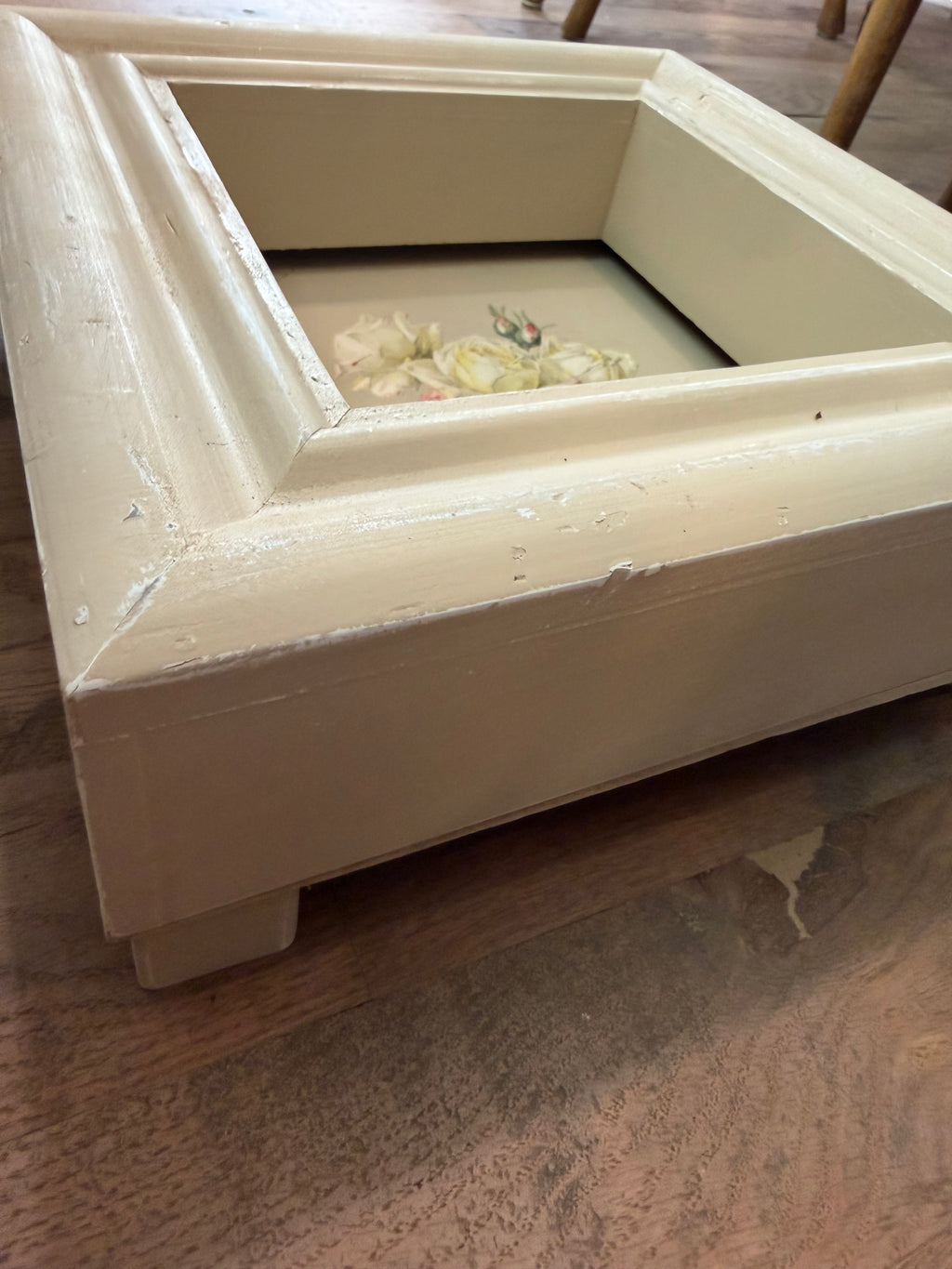 Hand Painted Wood shadow box 12”