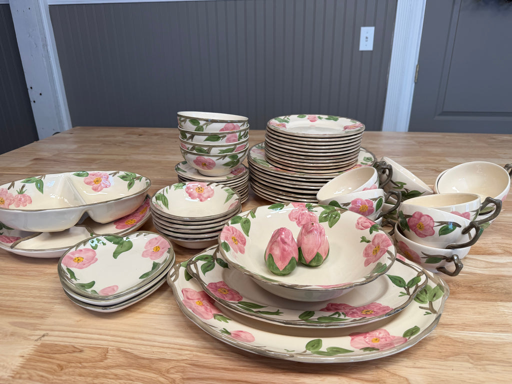vintage Franciscan Desert Rose earthenware dinnerware