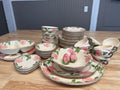 vintage Franciscan Desert Rose earthenware dinnerware