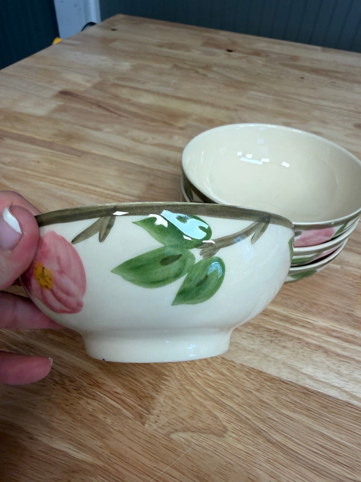 vintage Franciscan Desert Rose earthenware dinnerware