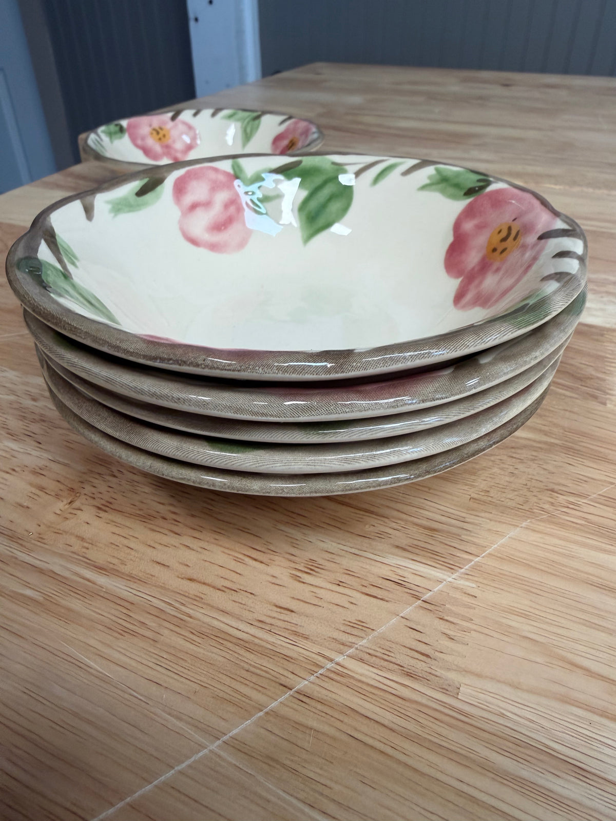 vintage Franciscan Desert Rose earthenware dinnerware