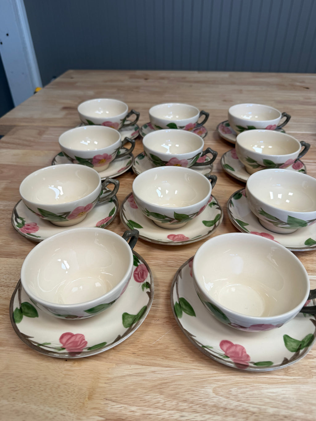 vintage Franciscan Desert Rose earthenware dinnerware