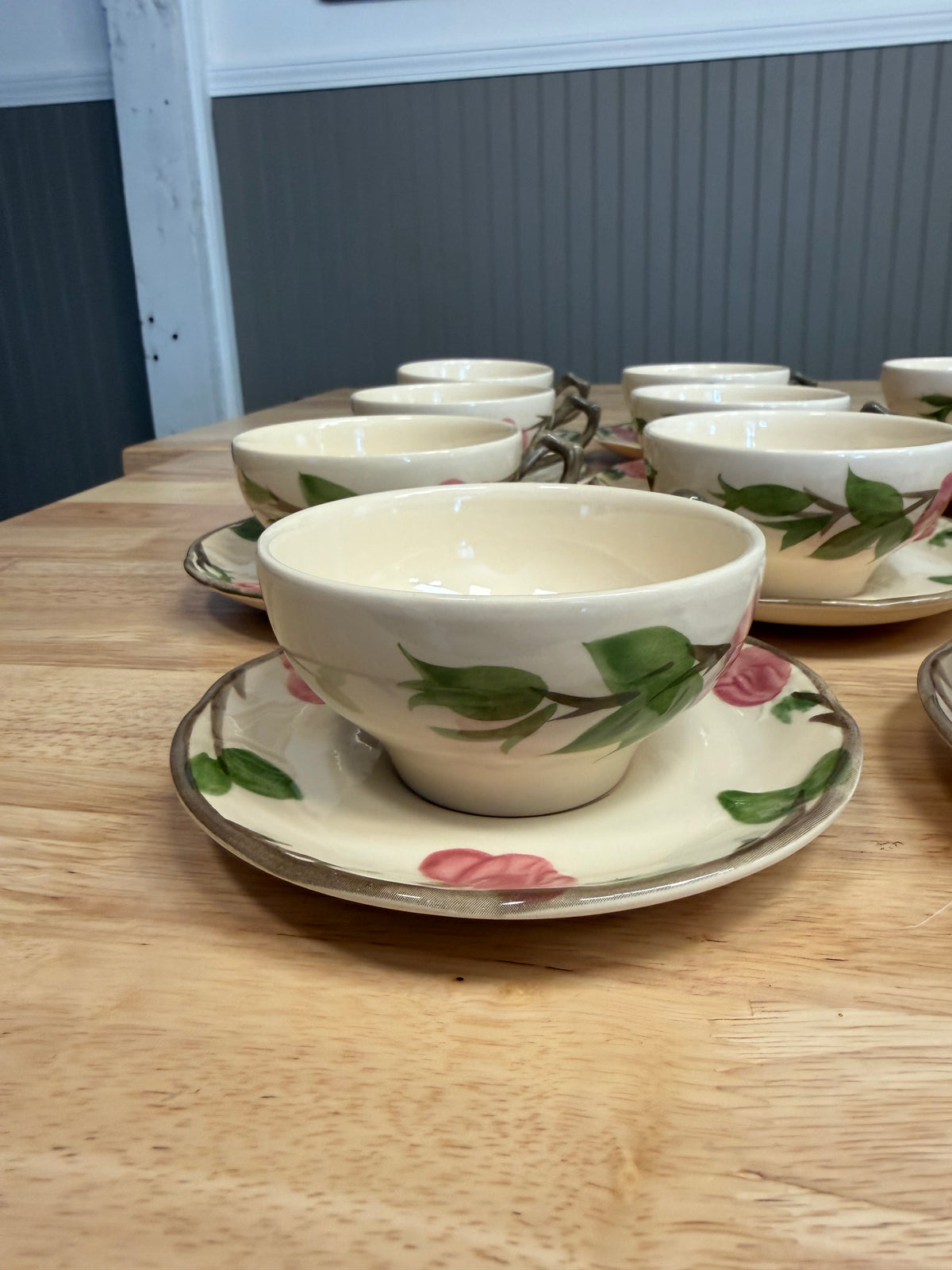 vintage Franciscan Desert Rose earthenware dinnerware