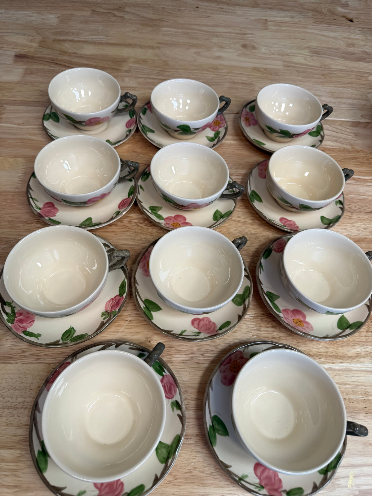 vintage Franciscan Desert Rose earthenware dinnerware