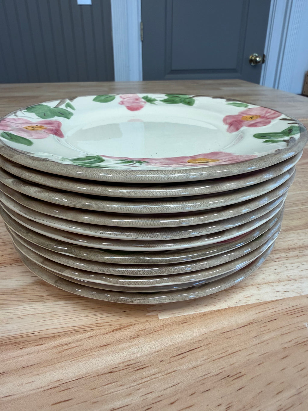 vintage Franciscan Desert Rose earthenware dinnerware