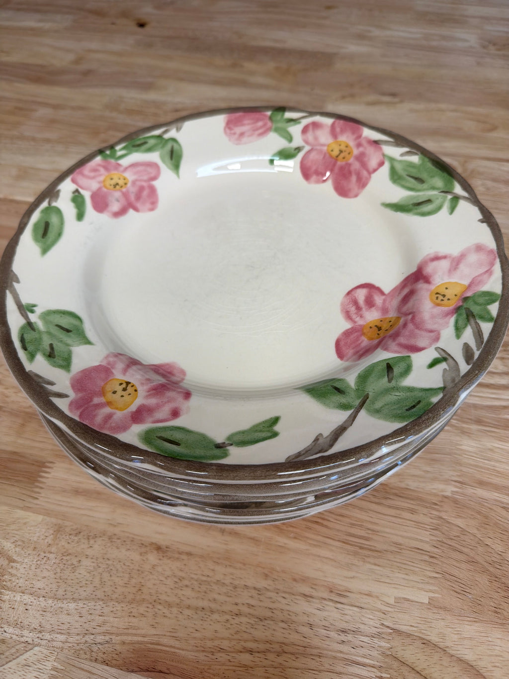 vintage Franciscan Desert Rose earthenware dinnerware