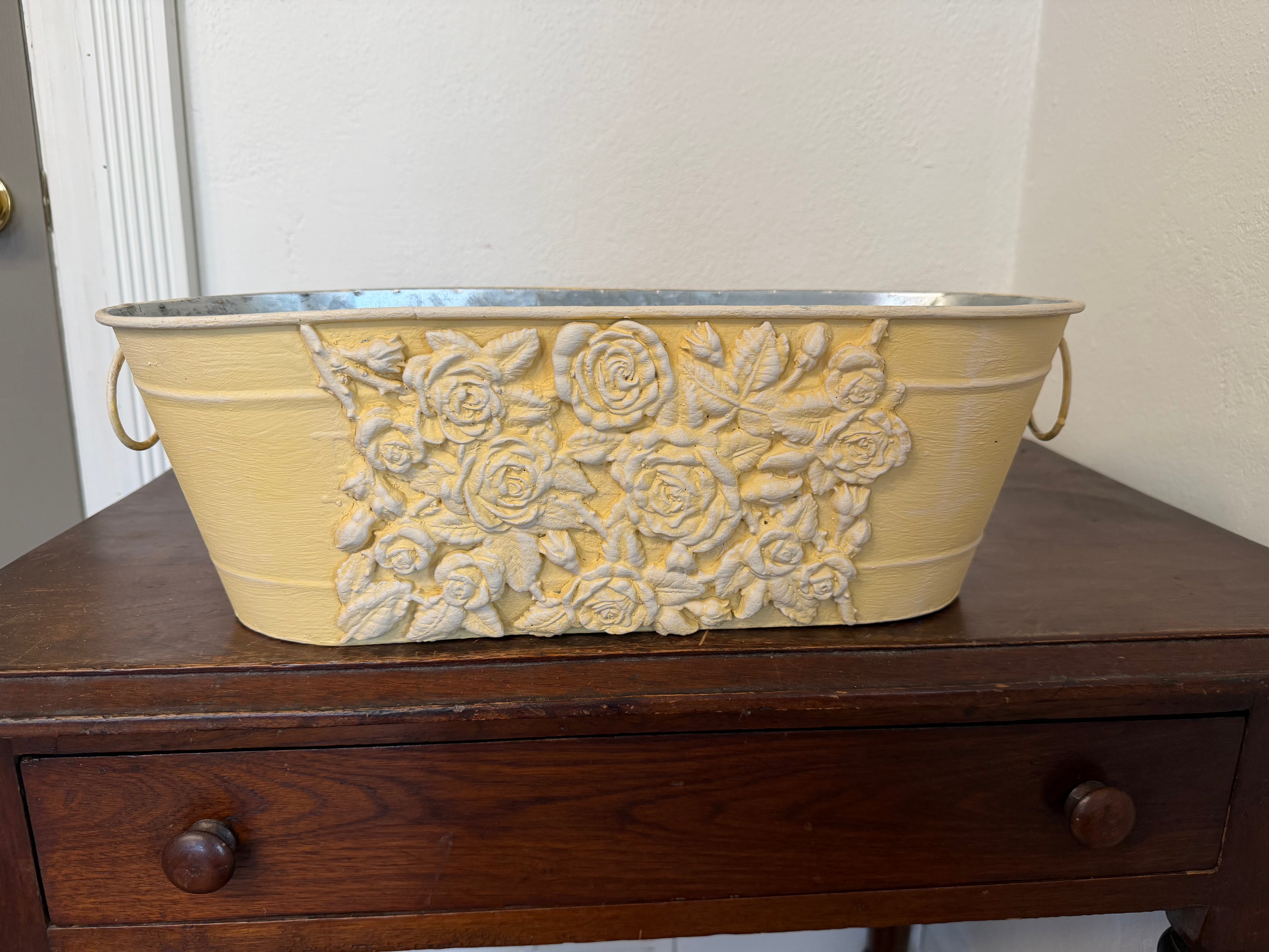 Large bucket yellow rose