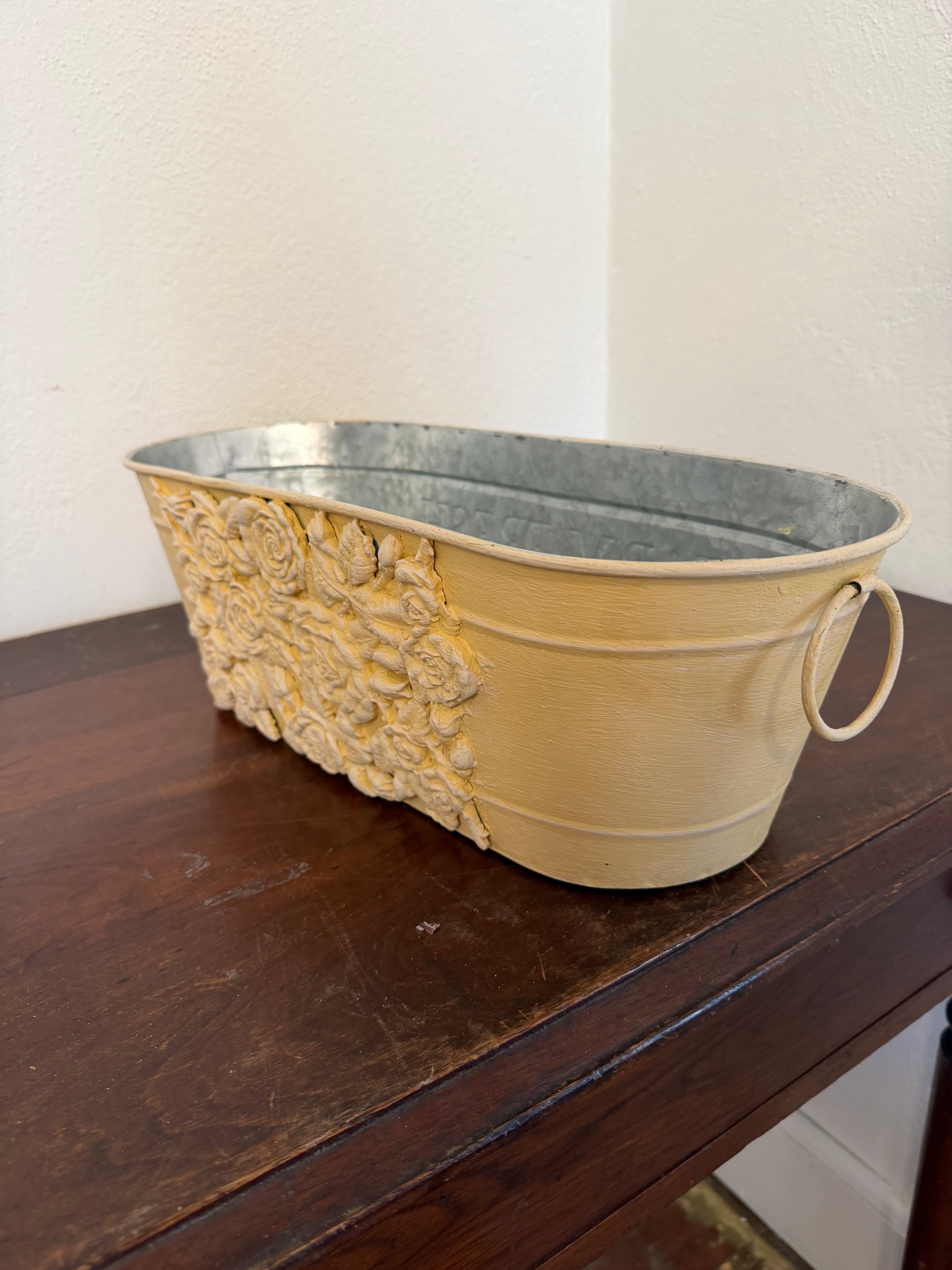 Large bucket yellow rose