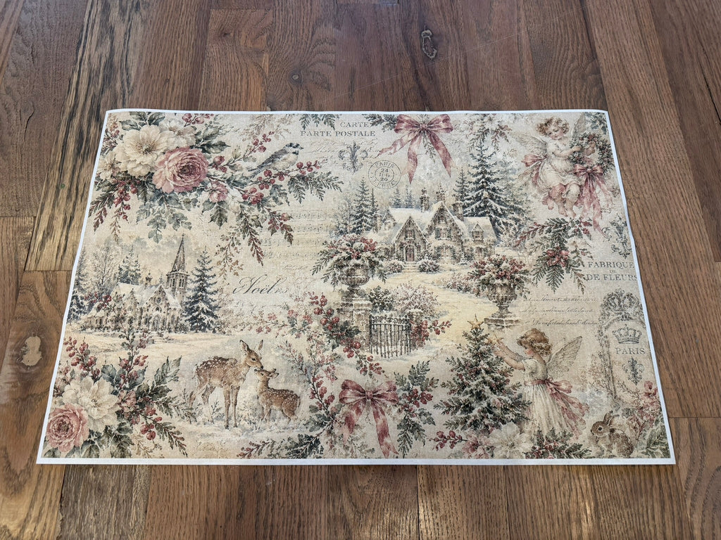 New Pink Ephemera Christmas | JRV Medium Rice Paper
