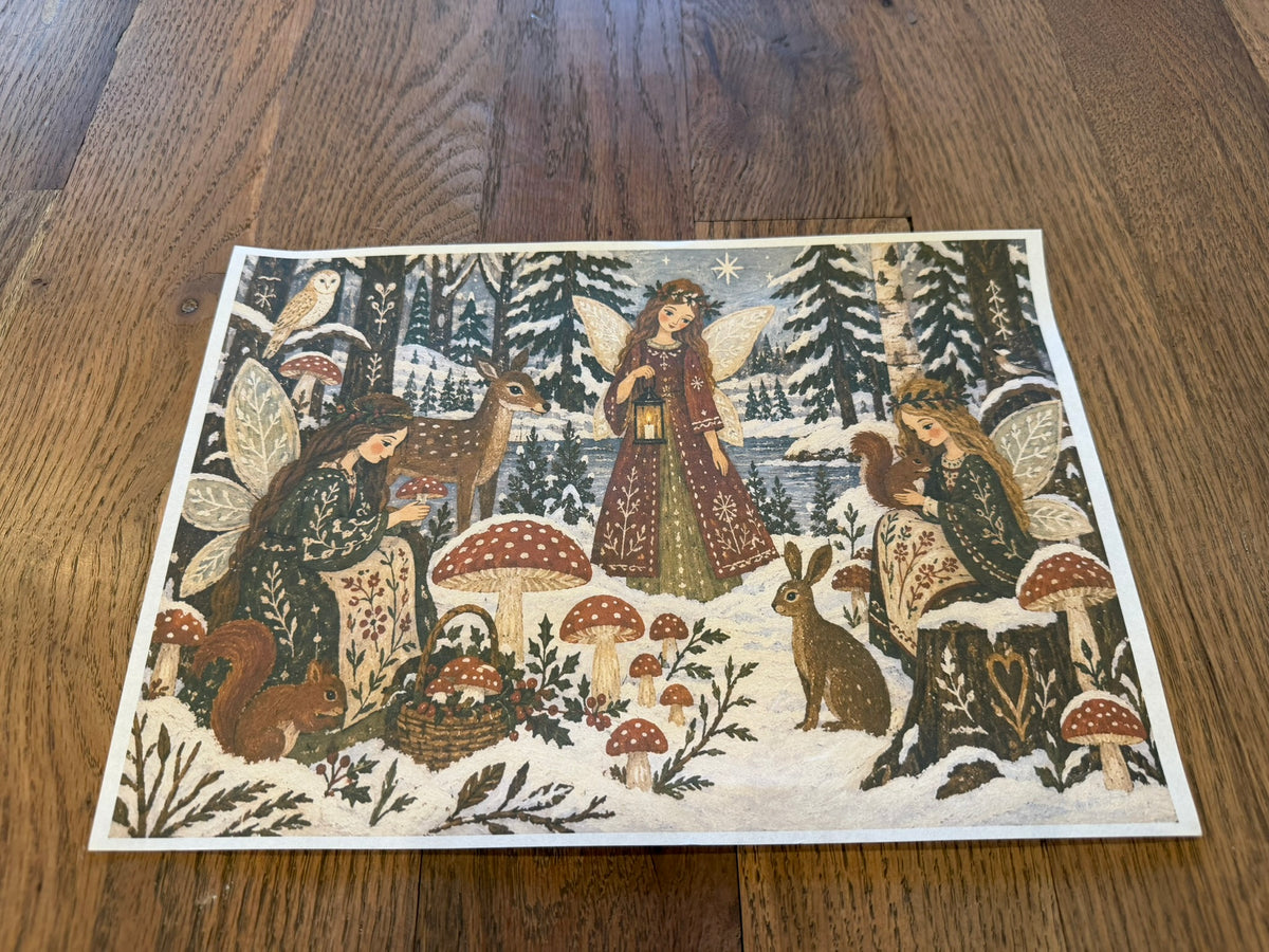 New Winter Woodland Fairies | JRV A4 Rice Paper