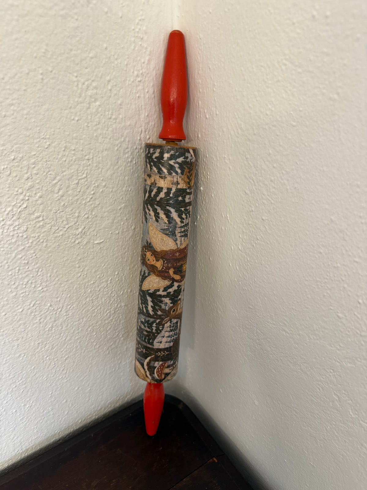 Woodland Christmas rolling pin for decor