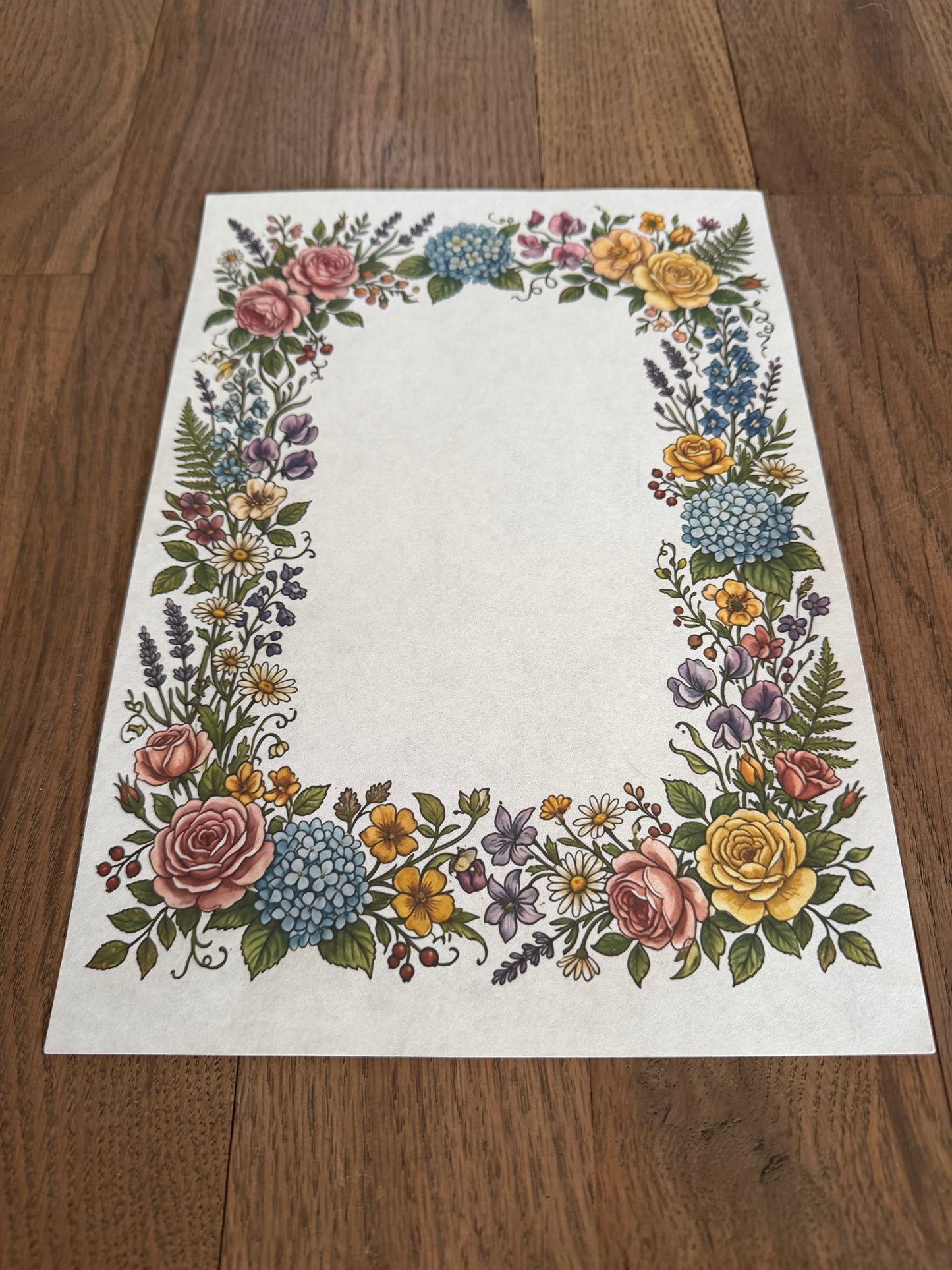 Floral Frame | JRV A4 Rice Paper