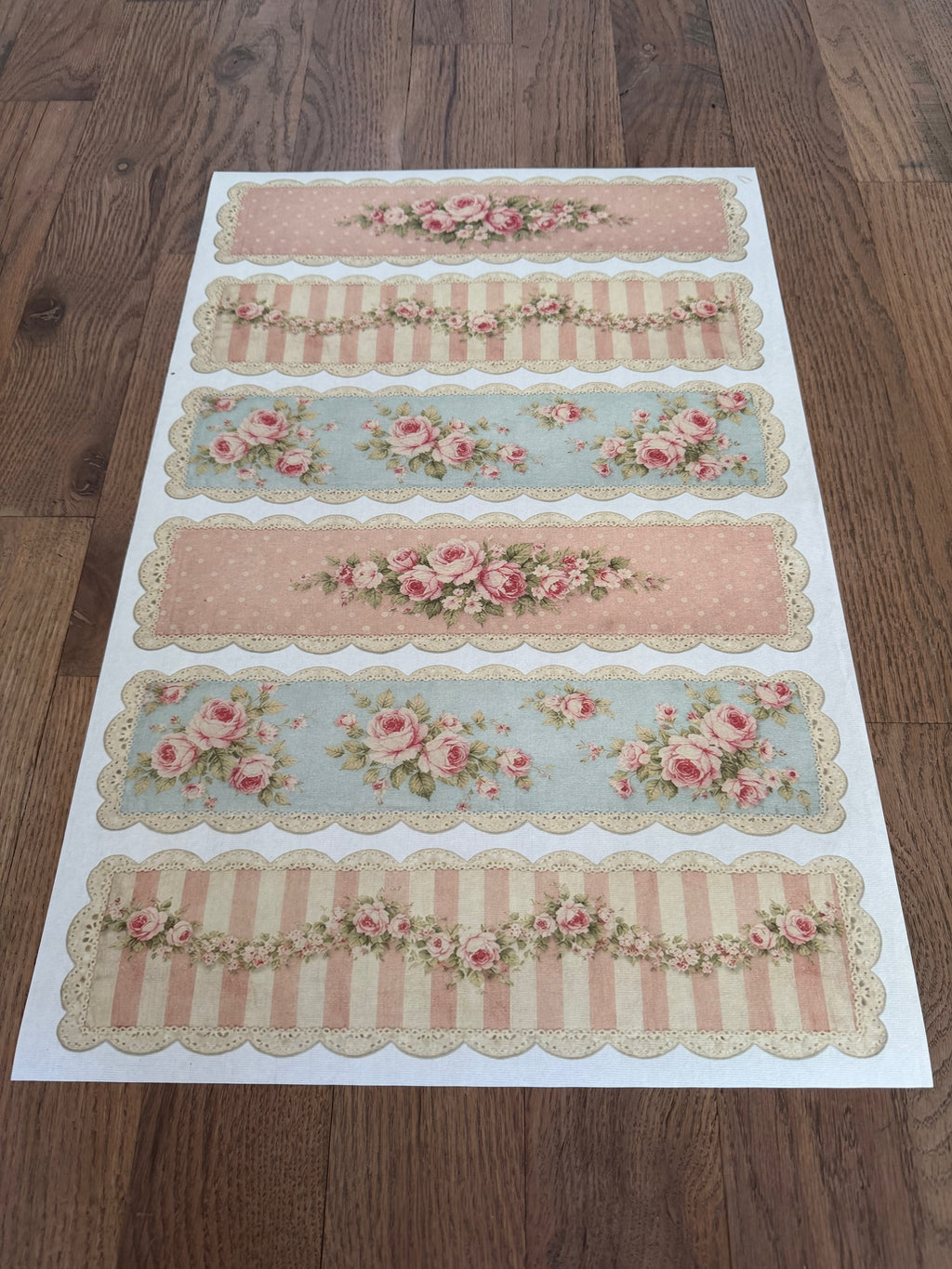 Pink Rose Swag | JRV Medium Rice Paper