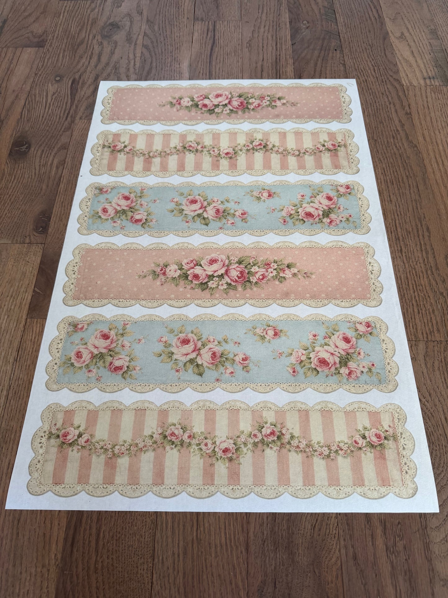 Pink Rose Swag | JRV Medium Rice Paper