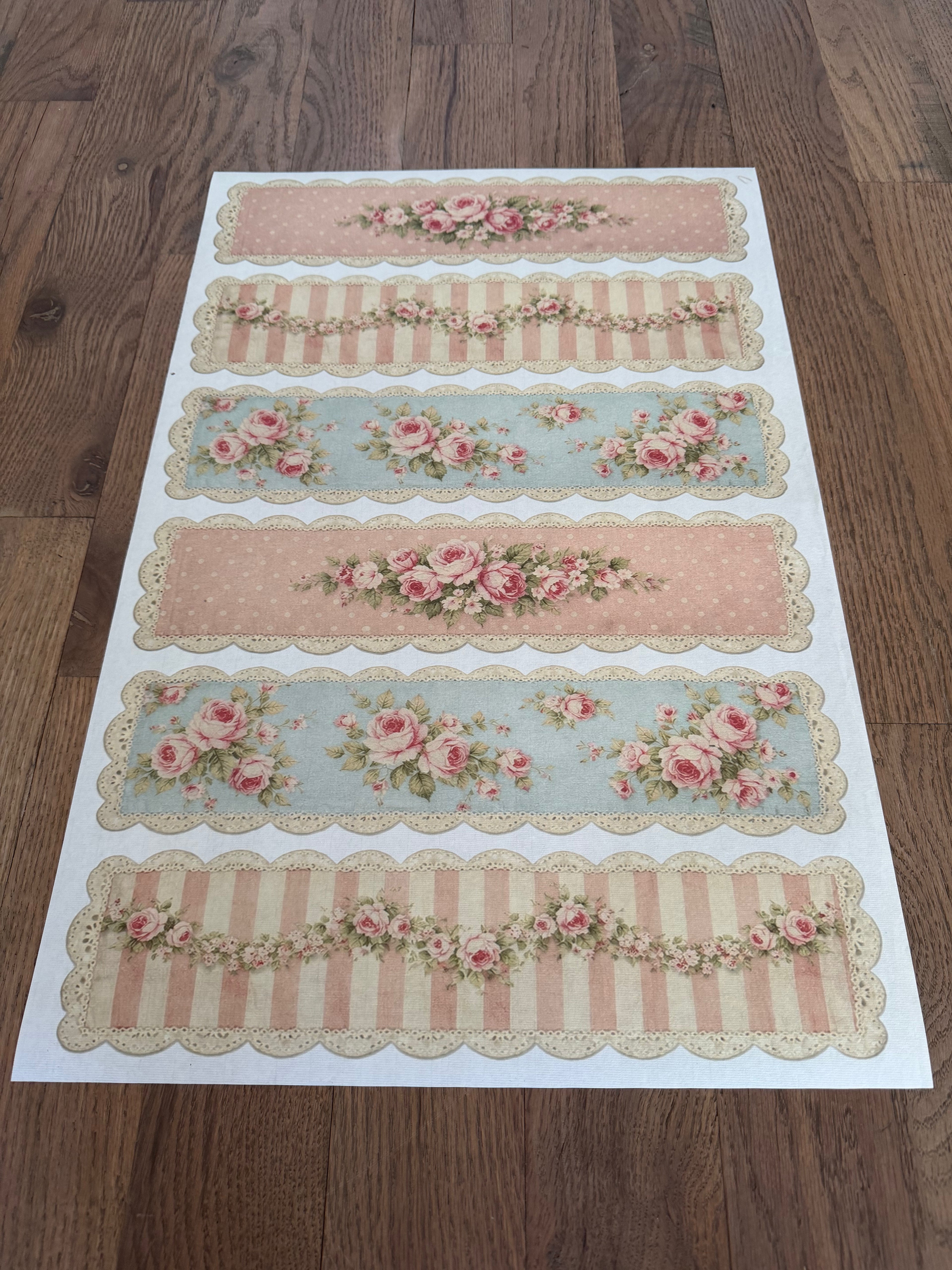 Pink Rose Swag | JRV Medium Rice Paper