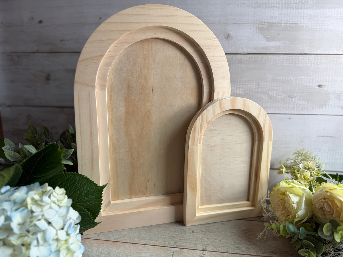 Small Arched Wood Blank | IOD Iron Orchid Designs