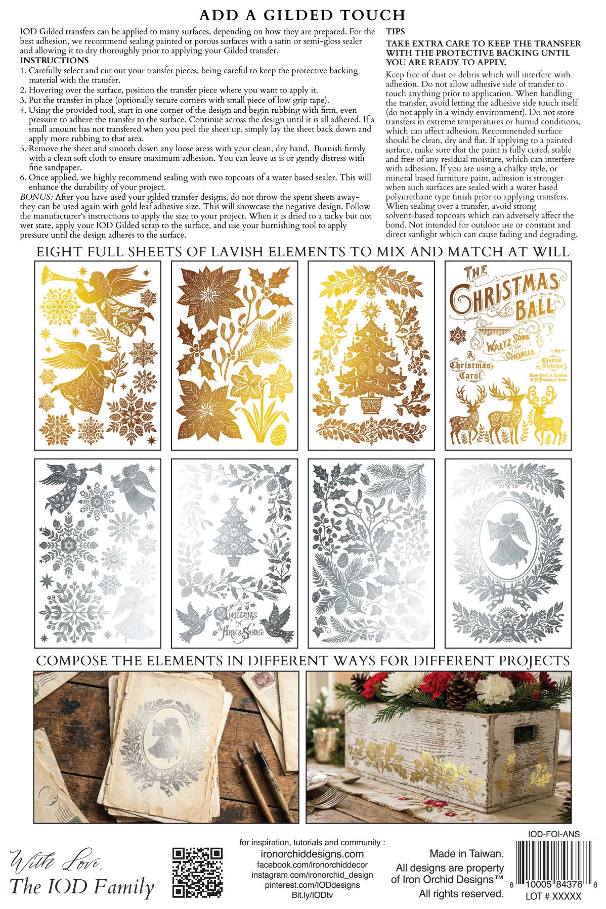 Angels Sing | Gilded Foil Transfer | IOD Iron Orchid Designs