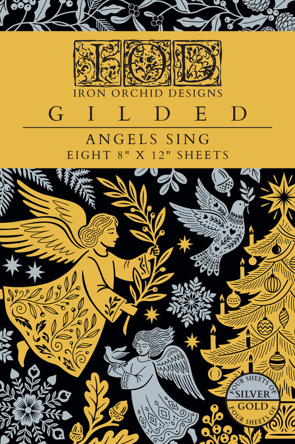 Angels Sing | Gilded Foil Transfer | IOD Iron Orchid Designs