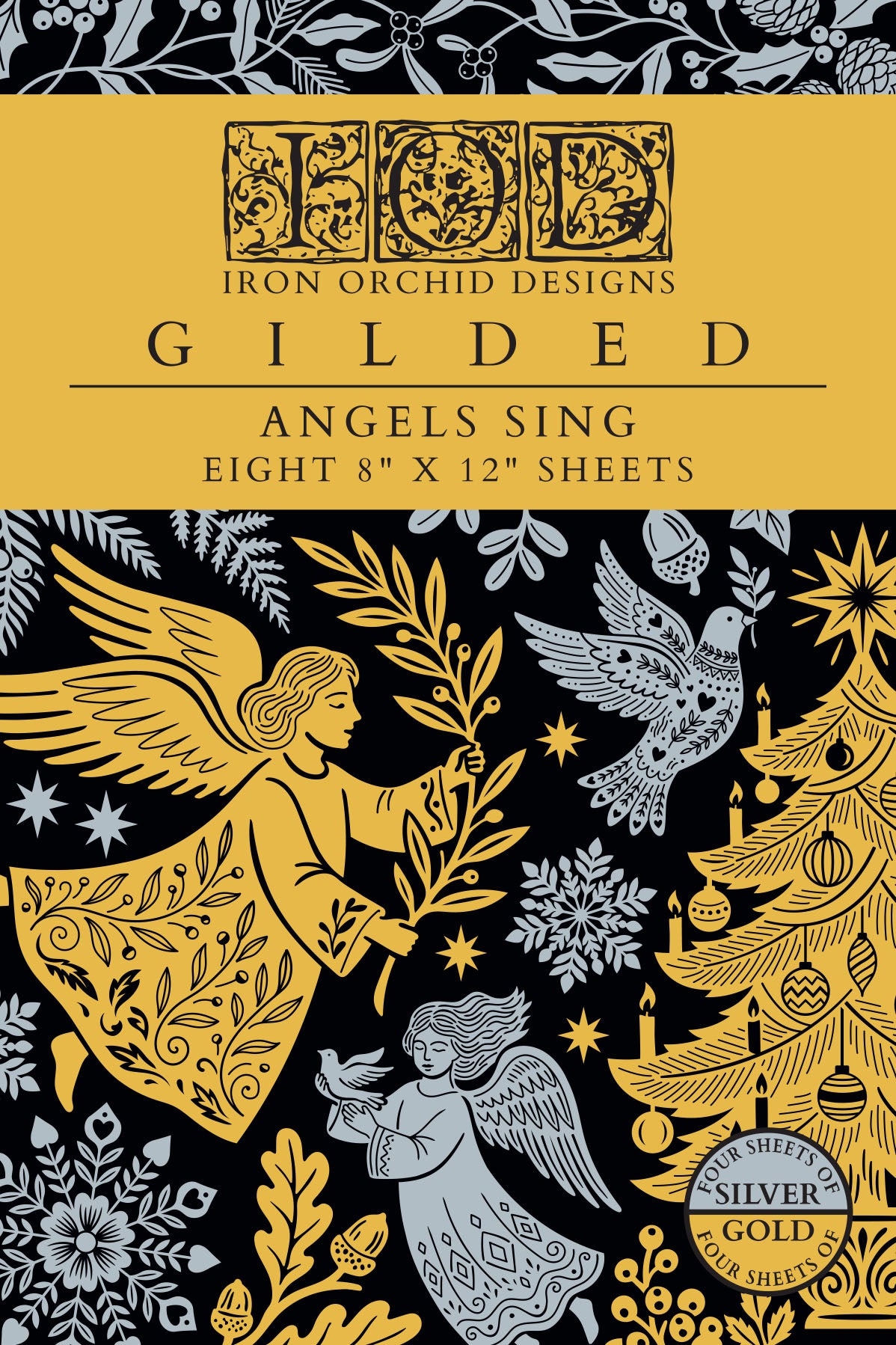 Angels Sing | Gilded Foil Transfer | IOD Iron Orchid Designs
