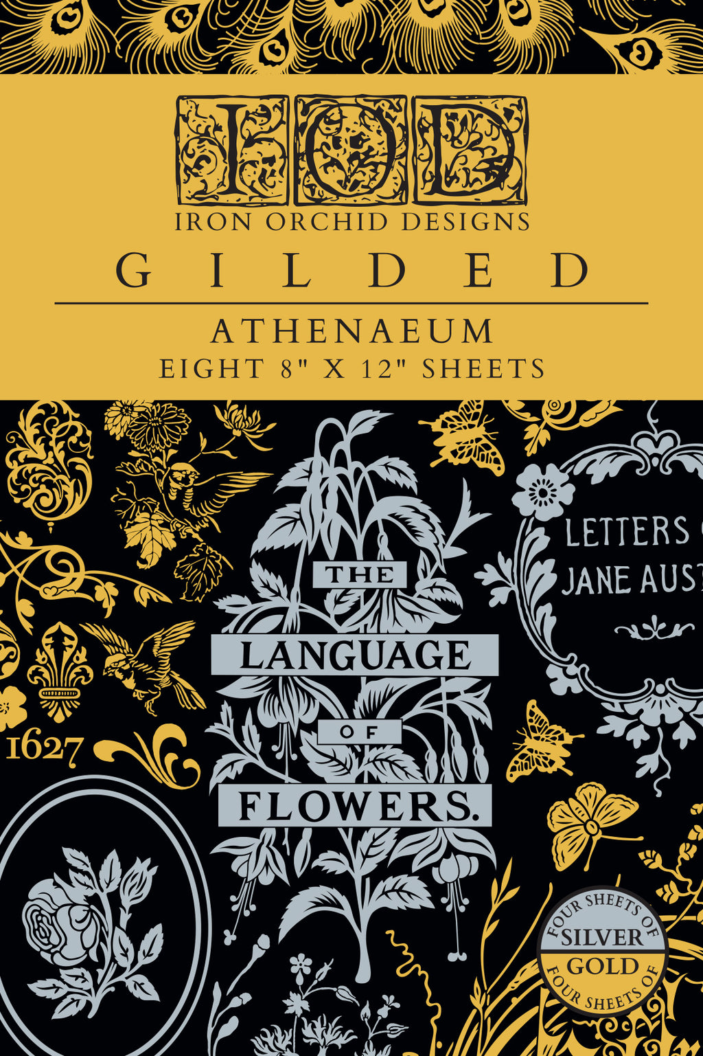 Athenæum | Gilded Foil Transfer | IOD Iron Orchid Designs