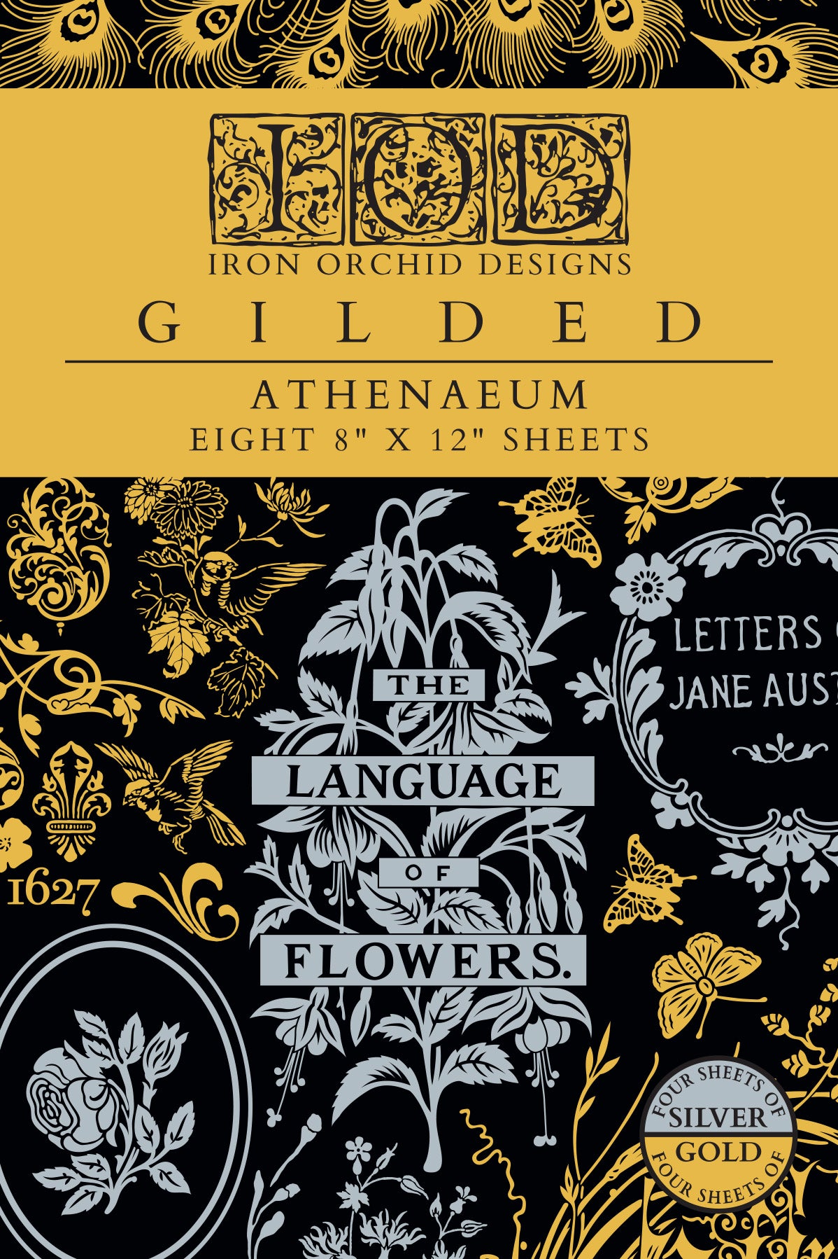Athenæum | Gilded Foil Transfer | IOD Iron Orchid Designs