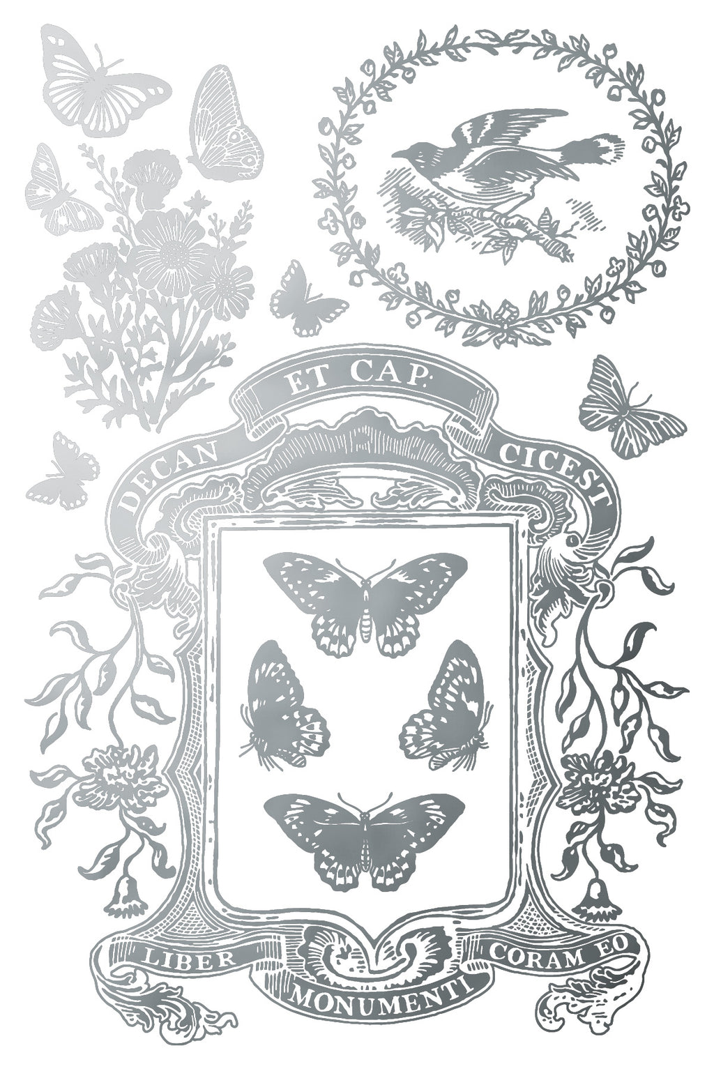 Papillon | Gilded Foil Transfer | IOD Iron Orchid Designs