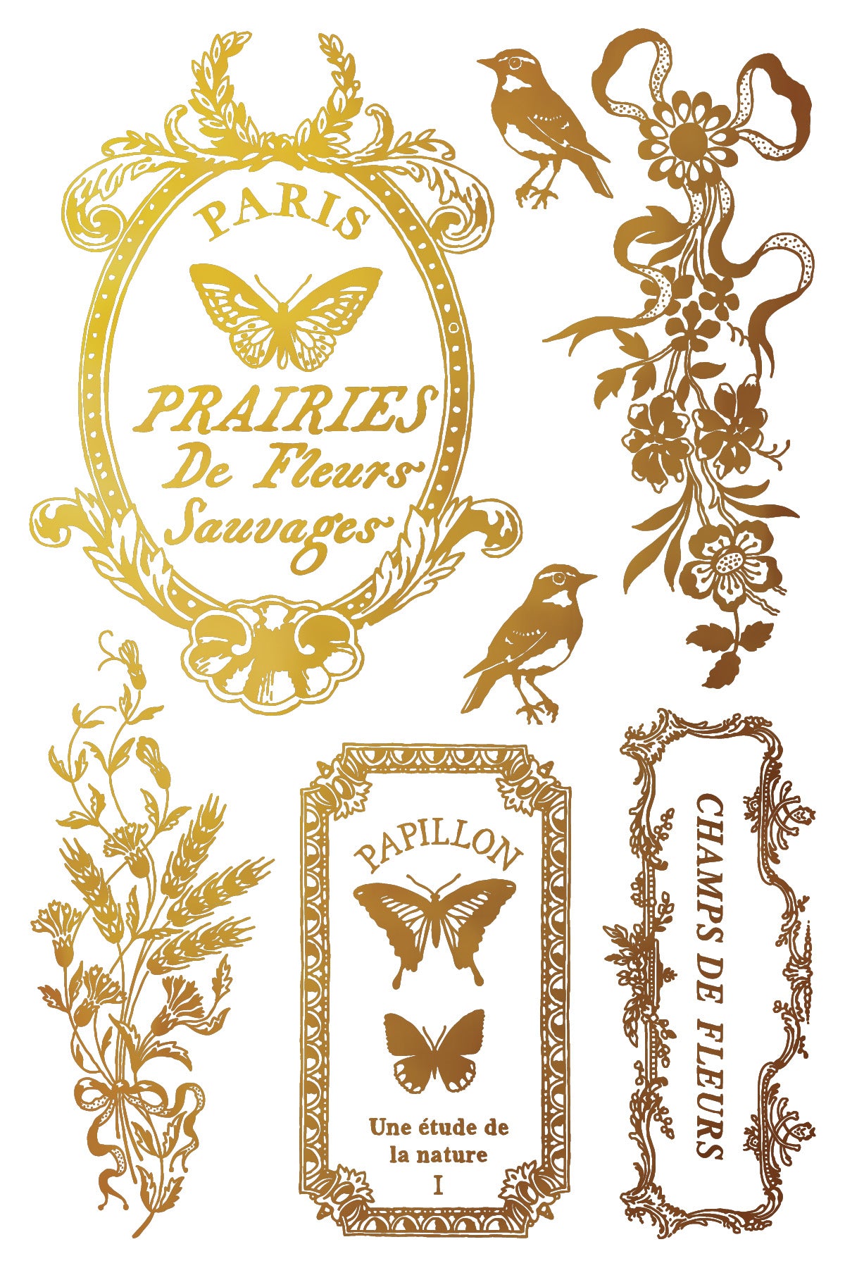Papillon | Gilded Foil Transfer | IOD Iron Orchid Designs