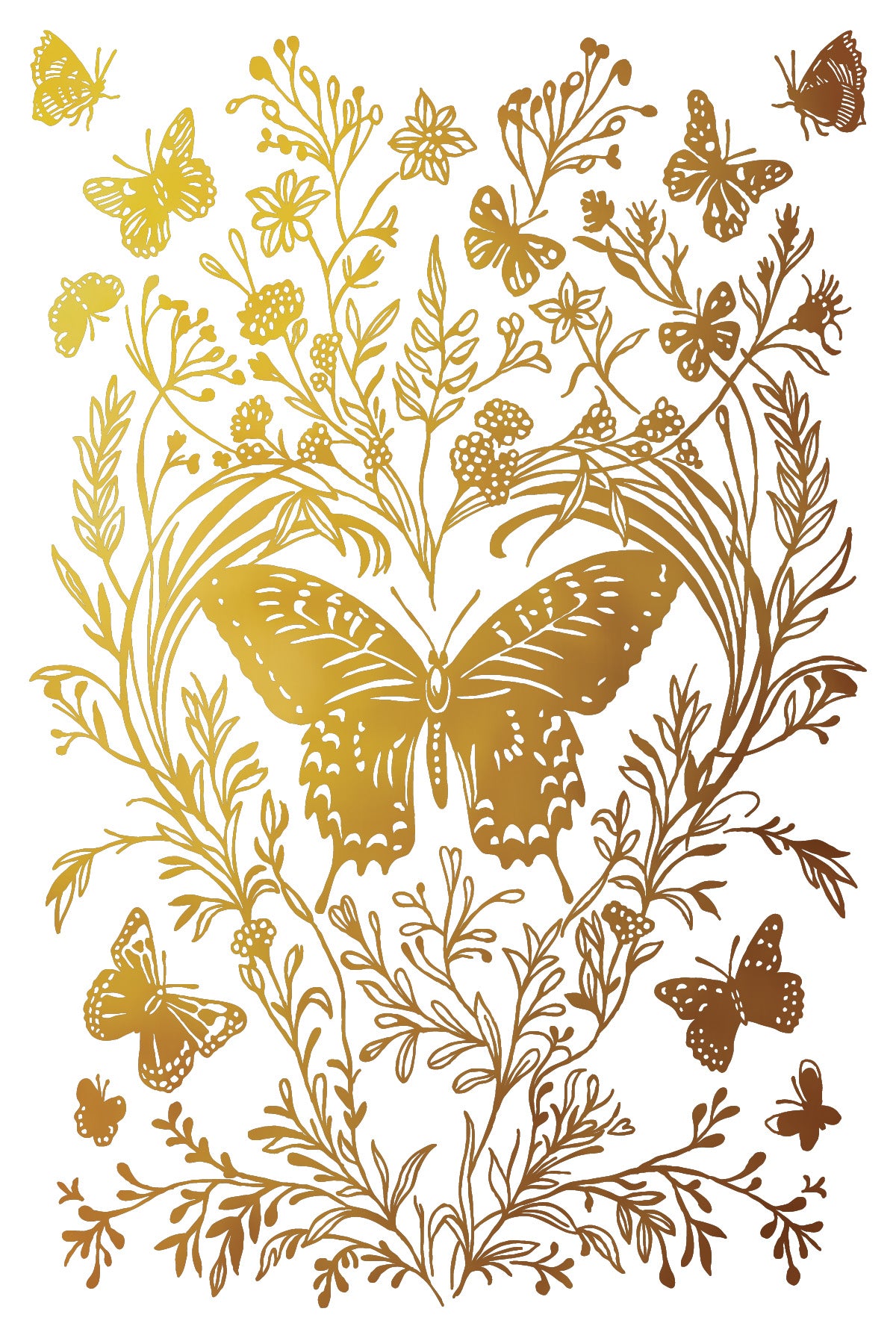 Papillon | Gilded Foil Transfer | IOD Iron Orchid Designs
