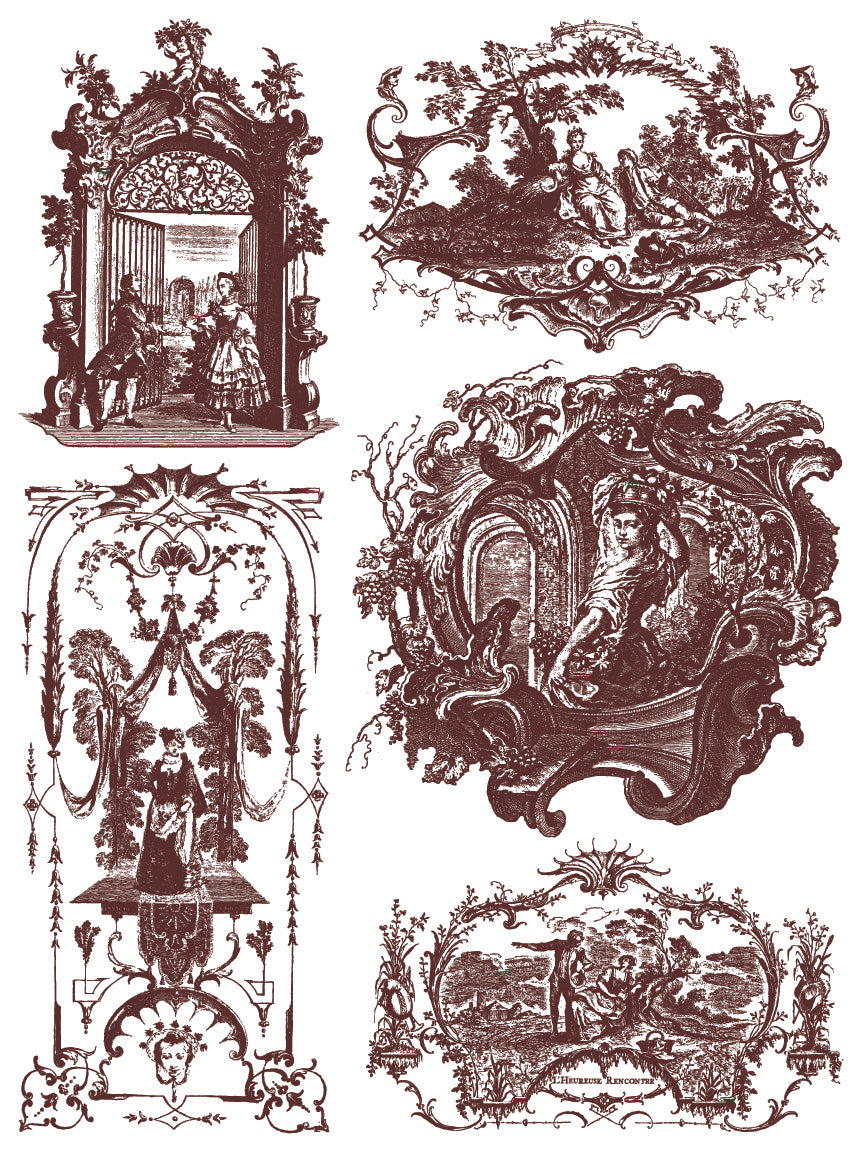 Hameau De La Reine | Paint Inlay | IOD Iron Orchid Designs