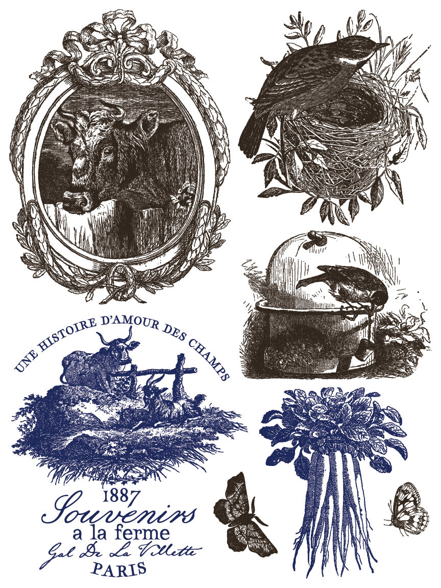 Hameau De La Reine | Paint Inlay | IOD Iron Orchid Designs