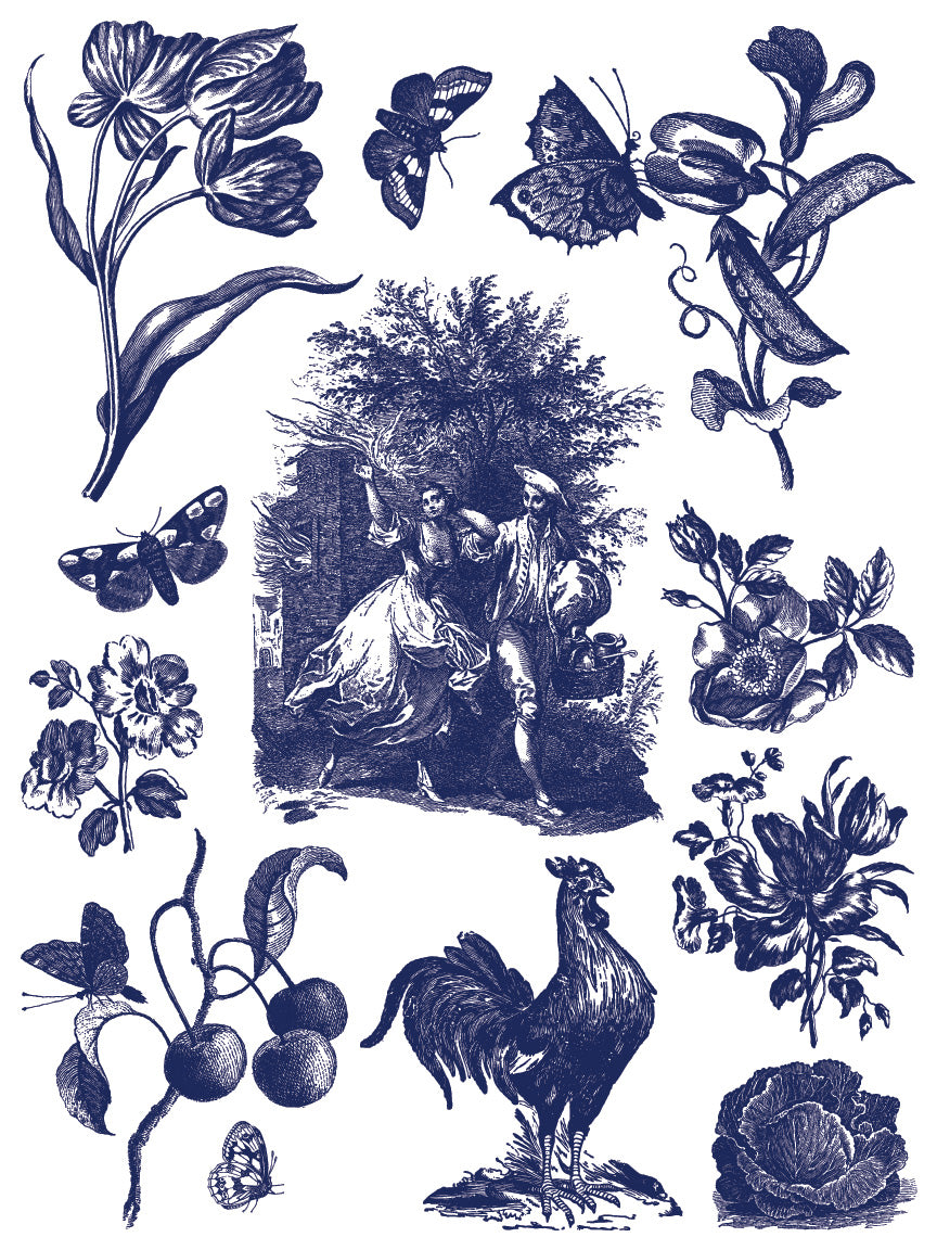 Hameau De La Reine | Paint Inlay | IOD Iron Orchid Designs