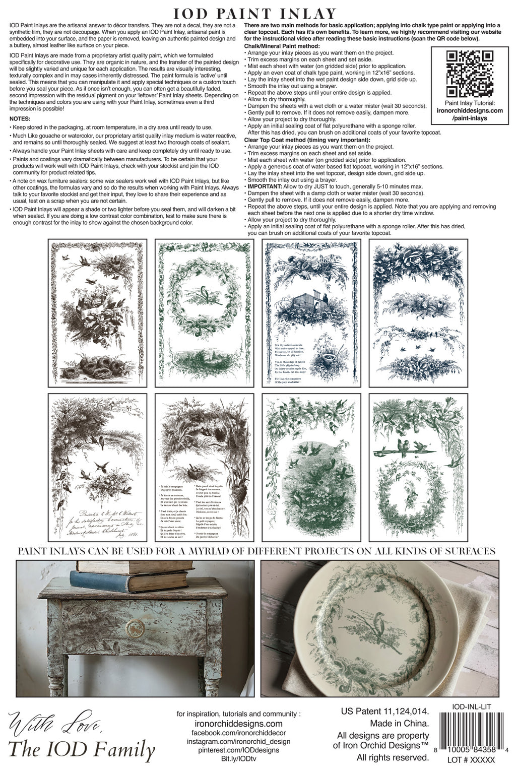 Little Lark | Paint Inlay | IOD Iron Orchid Designs