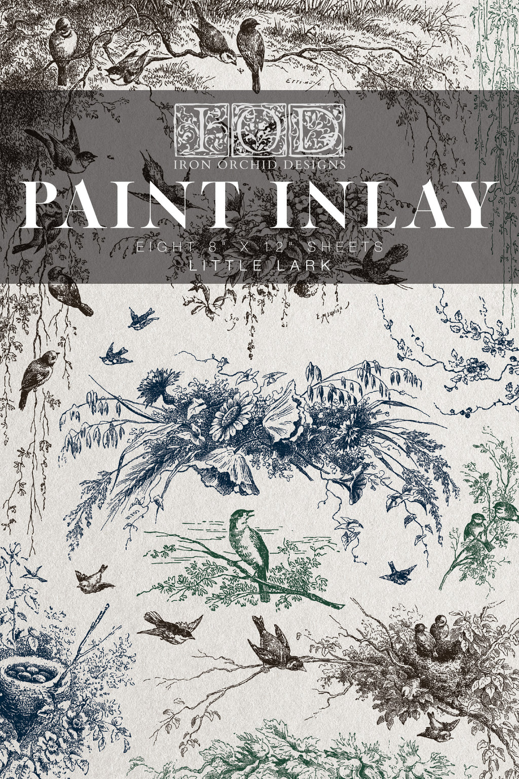 Little Lark | Paint Inlay | IOD Iron Orchid Designs