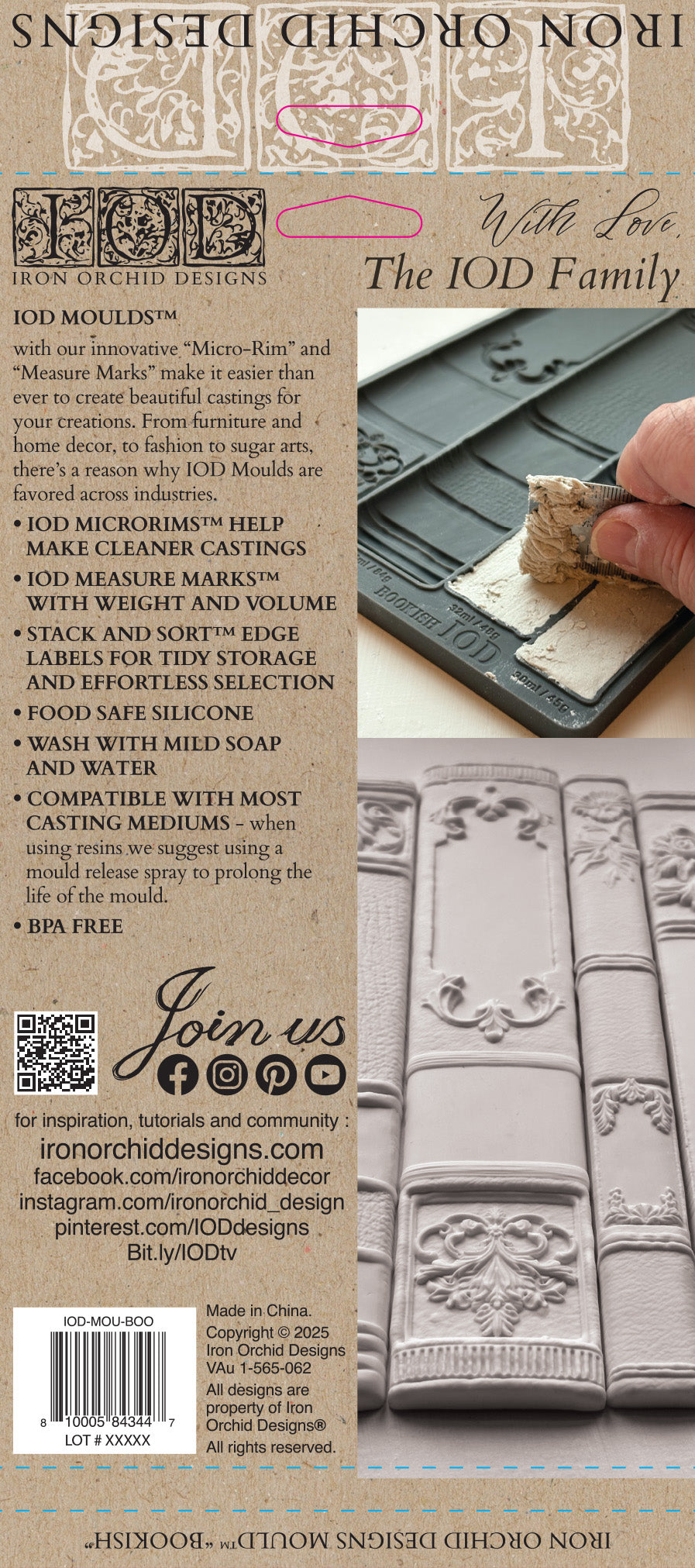 Bookish | Mould | IOD Iron Orchid Designs