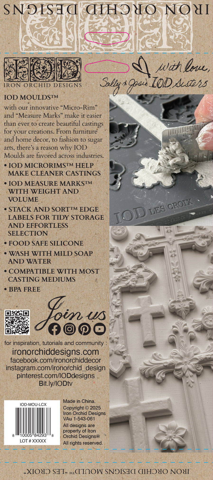 Les Croix | Mould | IOD Iron Orchid Designs