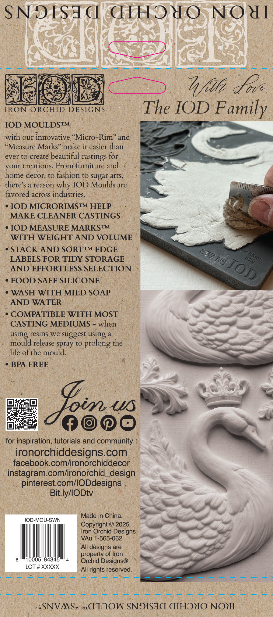 Swans | Mould | IOD Iron Orchid Designs
