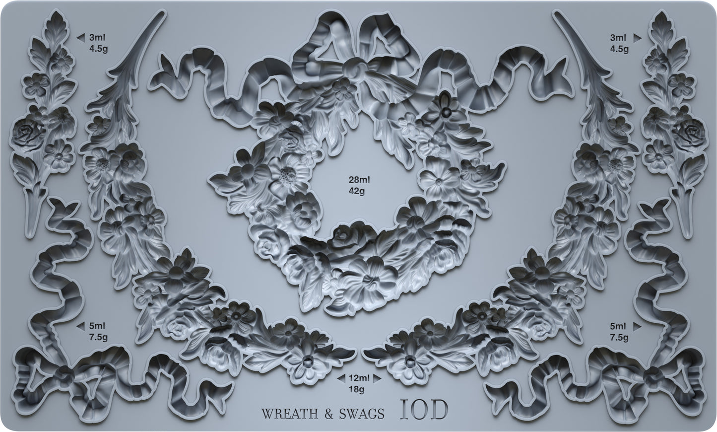 Wreath and Swags | Mould | IOD Iron Orchid Designs