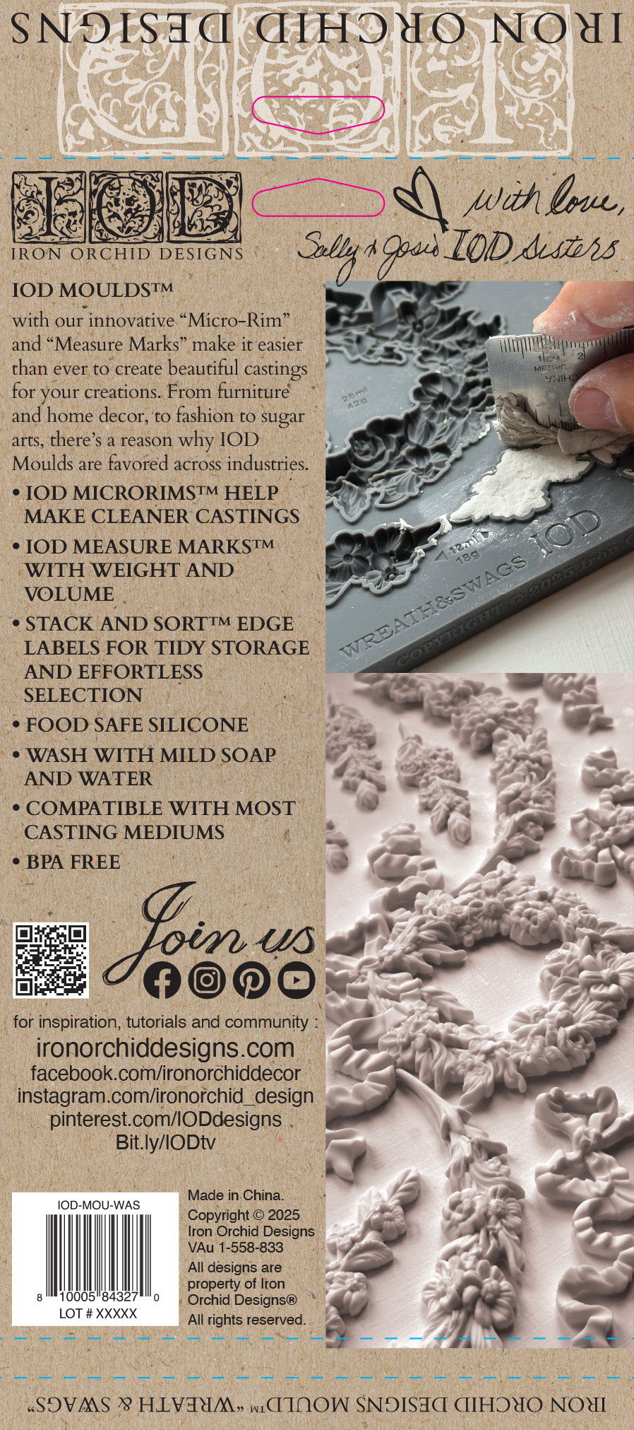 Wreath and Swags | Mould | IOD Iron Orchid Designs