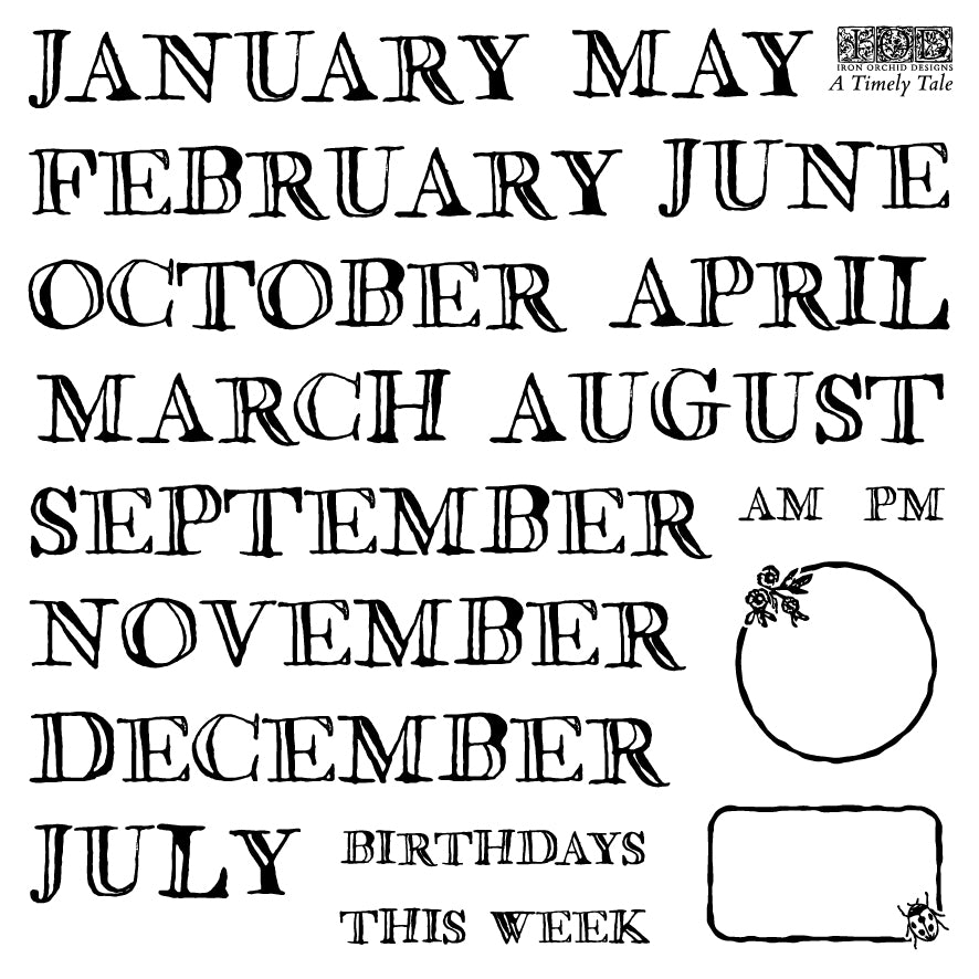 A Timely Tale | Stamp | IOD Iron Orchid Designs