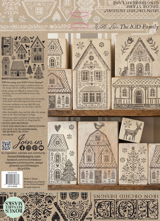 Gingerbread Lane | Stamp | IOD Iron Orchid Designs