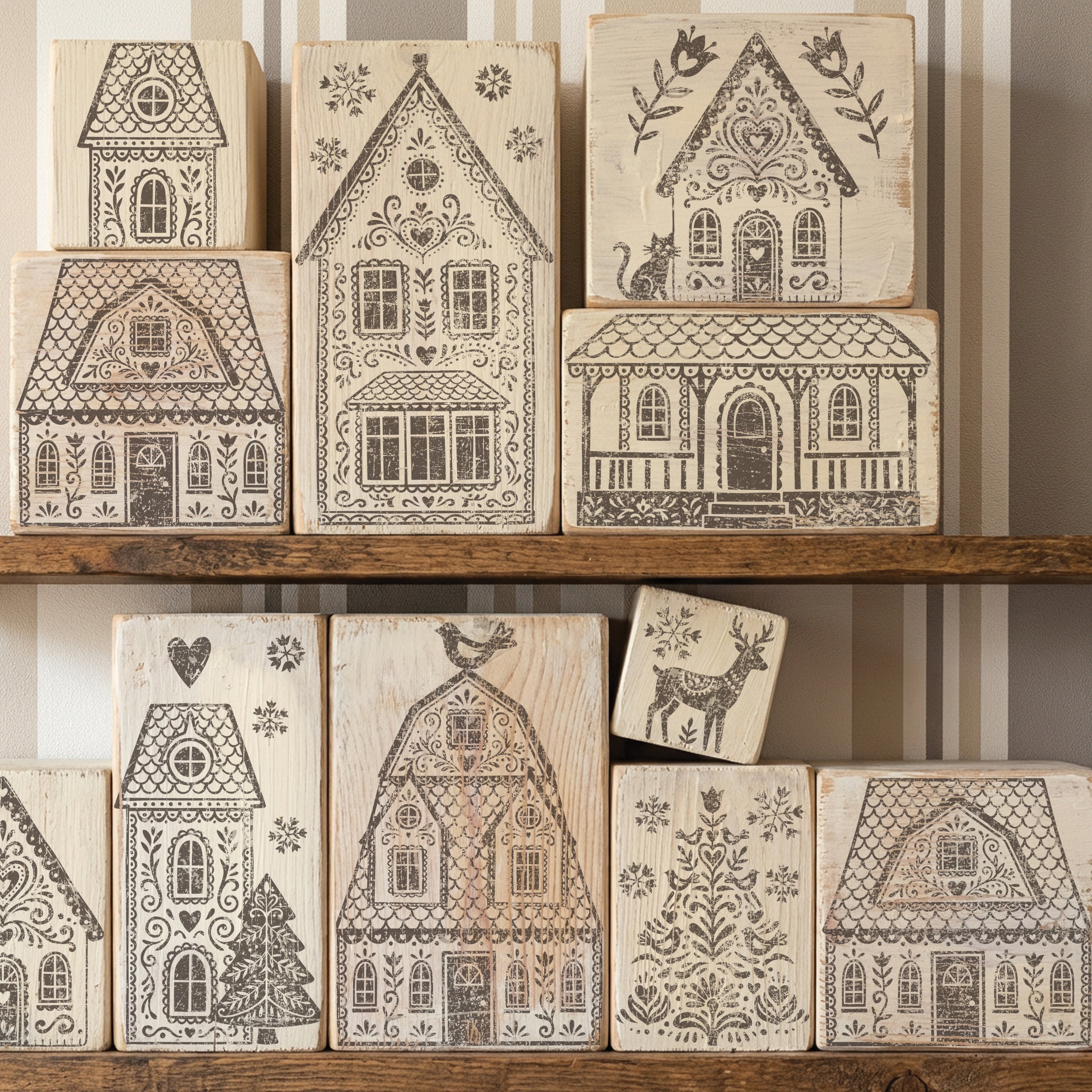 Gingerbread Lane | Stamp | IOD Iron Orchid Designs