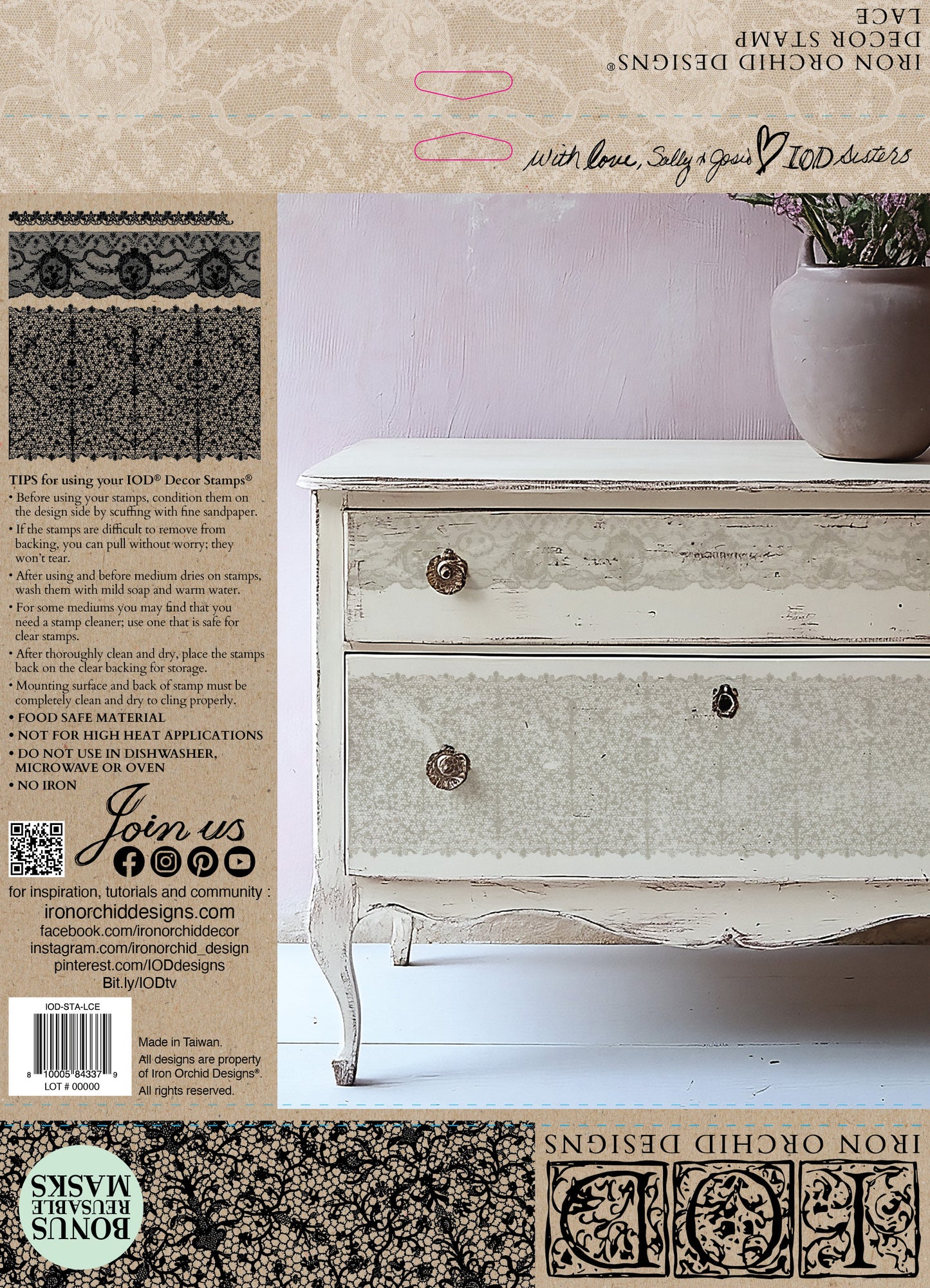 Lace | Stamp | IOD Iron Orchid Designs