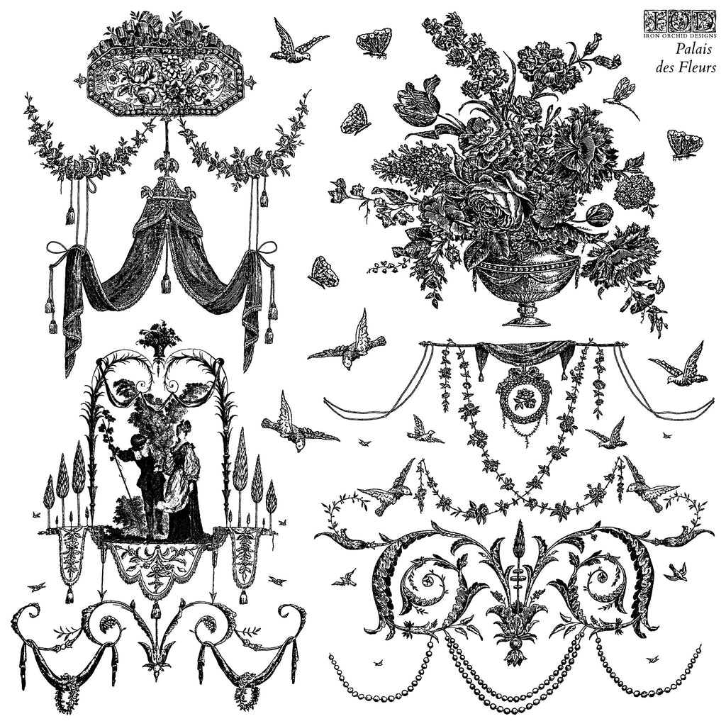 Palais Des Fleurs | Stamp | IOD Iron Orchid Designs