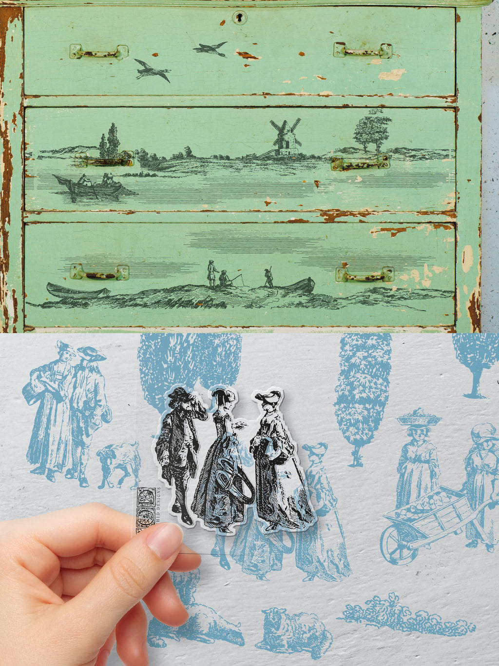 Discontinued Rural Scenes | IOD Decor Stamp