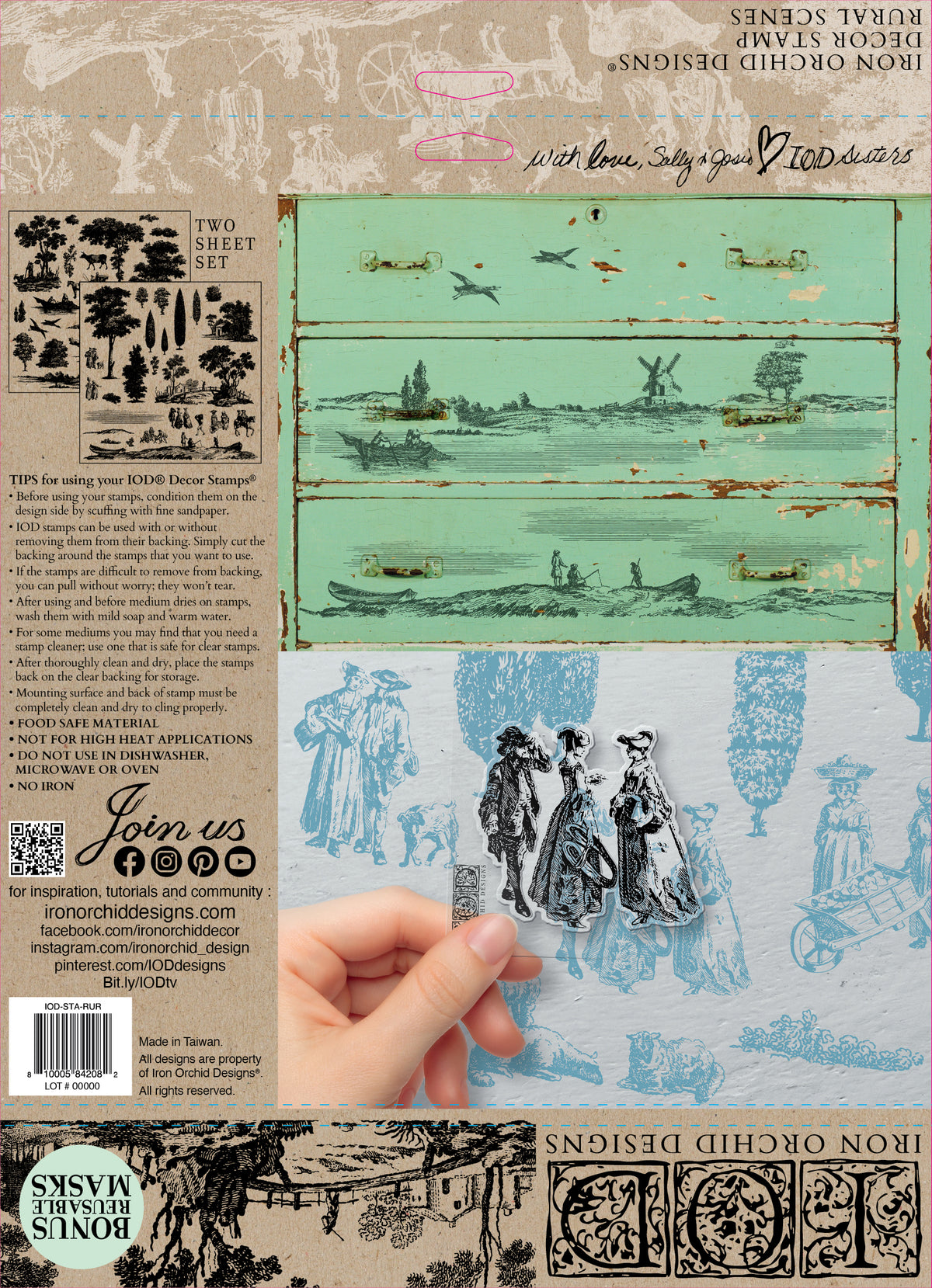 Discontinued Rural Scenes | IOD Decor Stamp