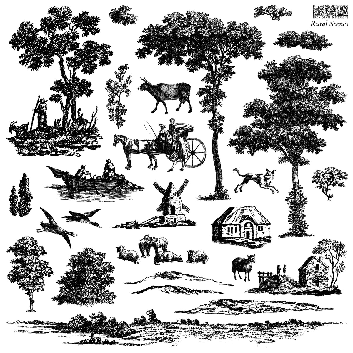 Discontinued Rural Scenes | IOD Decor Stamp