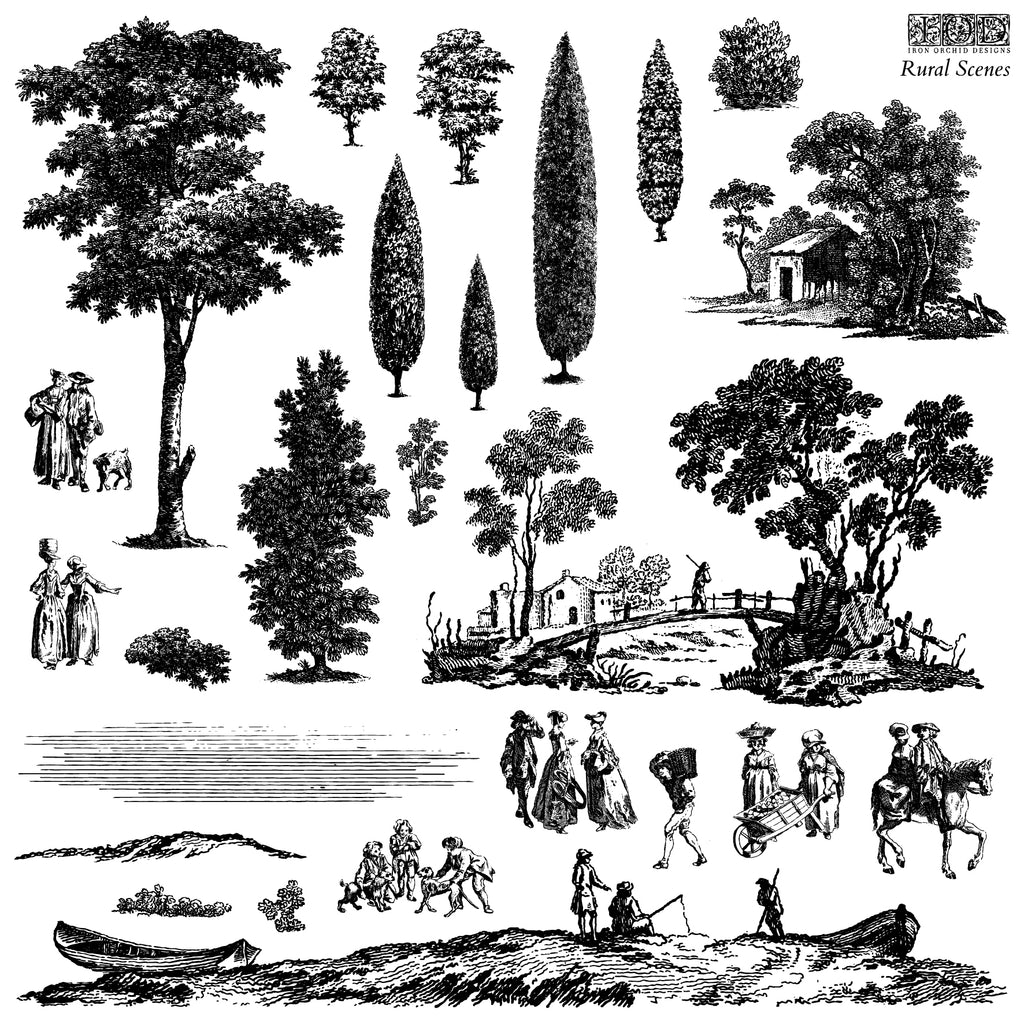 Discontinued Rural Scenes | IOD Decor Stamp