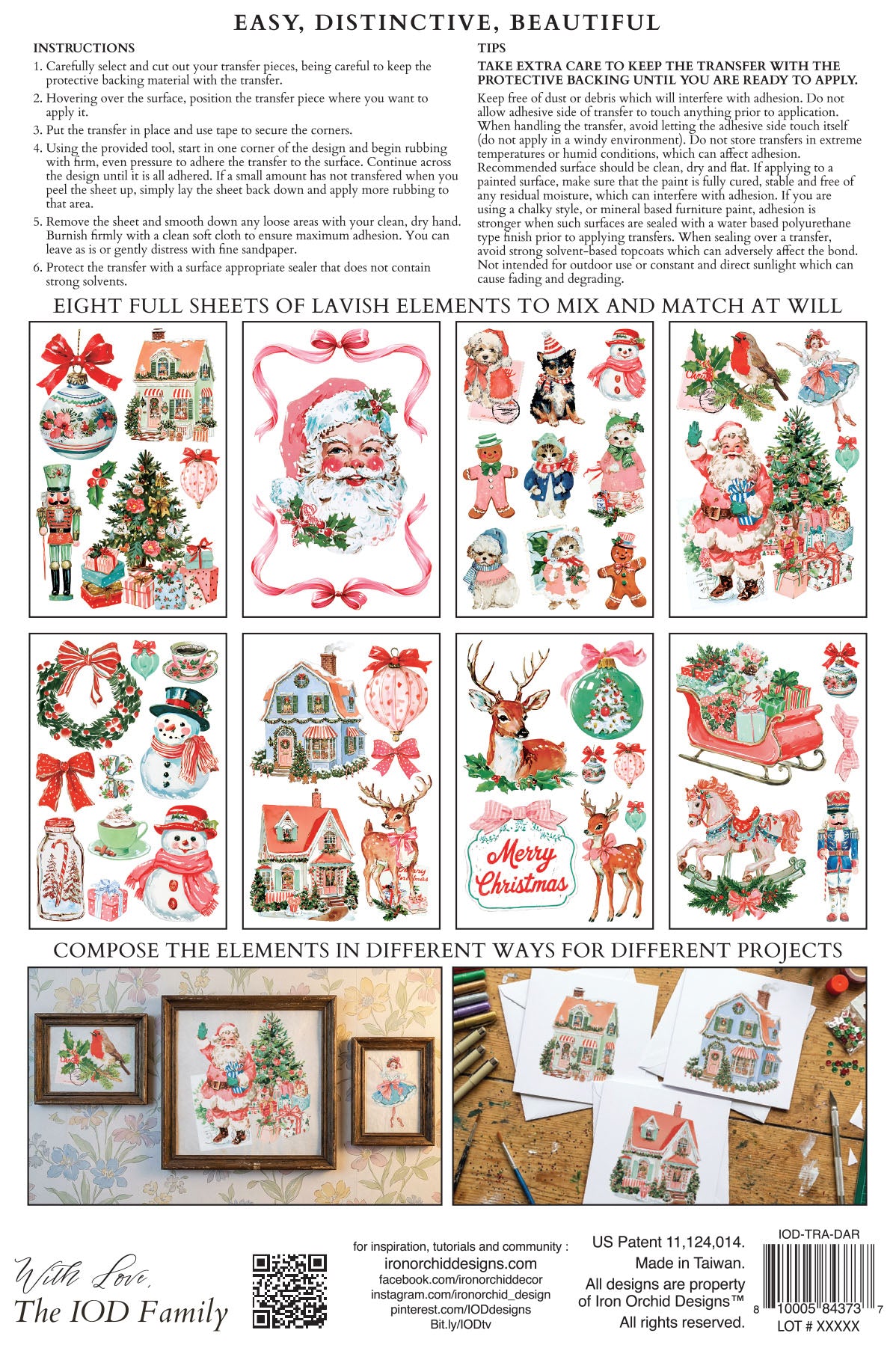 Darling Holiday | Transfer | IOD Iron Orchid Designs